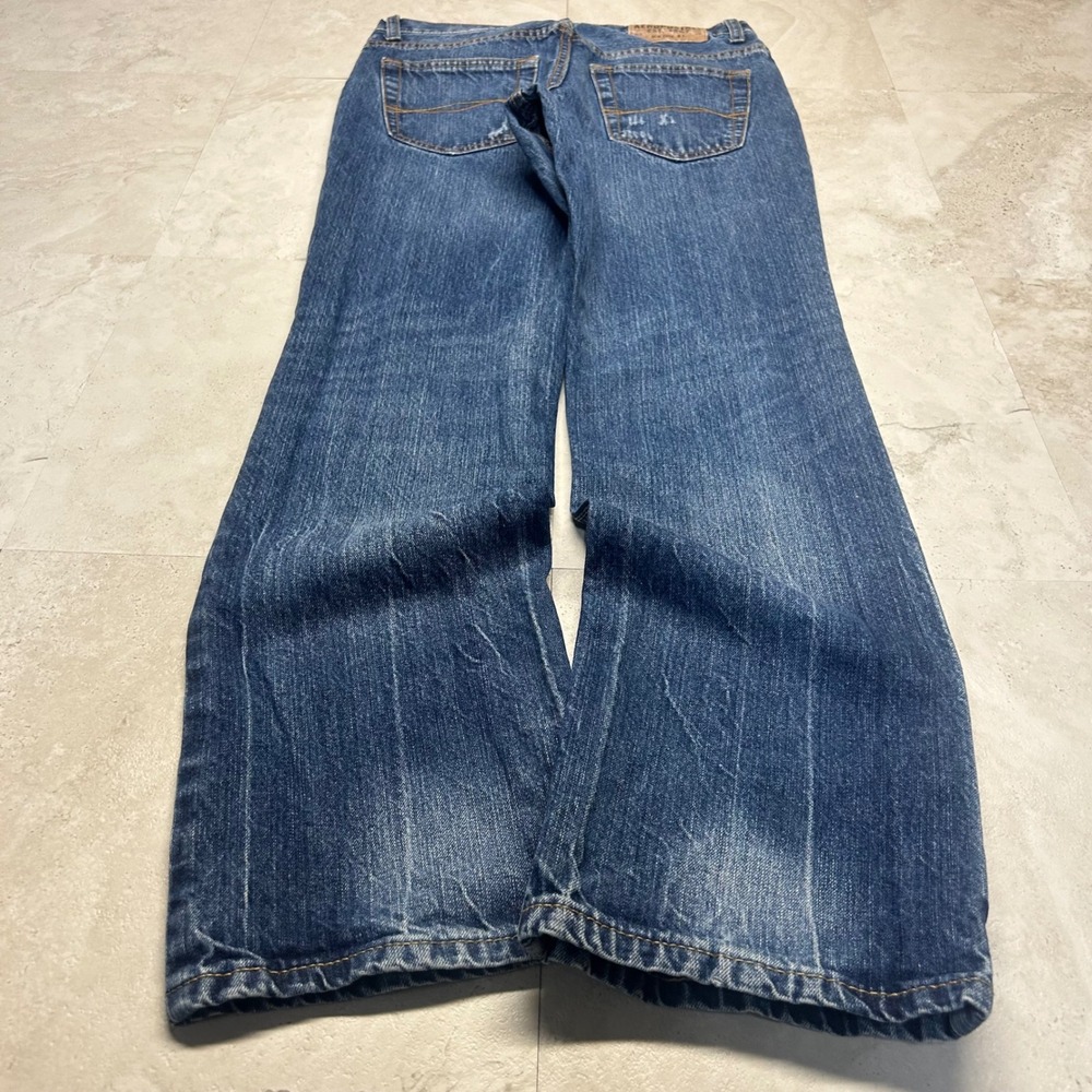 Aeropostale Driggs Slim Bootcut Blue Mens 28x30 Distressed Denim Jeans y2k